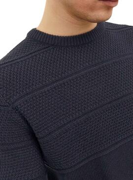 Pull Jack & Jones Jerry Bleu Marine pour Homme