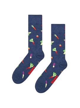Chaussettes Happy Socks Veggie Bleu Marine pour Homme