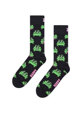 Chaussettes Happy Socks Frog Noires Homme et Femme