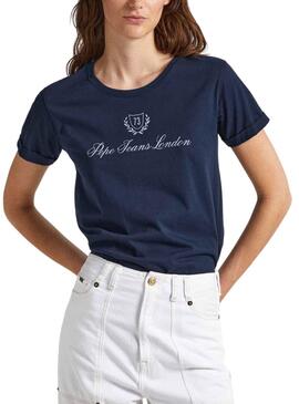 T-Shirt Pepe Jeans Viviane Bleu pour Femme