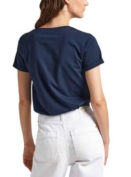 T-Shirt Pepe Jeans Viviane Bleu pour Femme