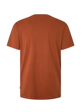 T-Shirt Pepe Jeans Kenelm Orange pour Homme