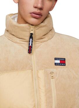 Veste Tommy Jeans Alaska Velours côtelé Camel Homme