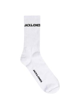 Pack 5 Chaussettes Jack & Jones Logo Blanc Garçon