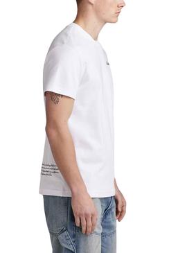 T-Shirt G-Star Multi Graphic Blanc pour Homme