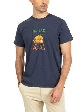 T-Shirt El Pulpo Naranjito RFEF Bleu Marine Homme
