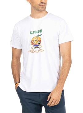 T-Shirt El Pulpo Naranjito RFEF Blanc Homme