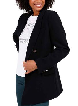 Blazer Naf Naf Militaire Noire pour Femme