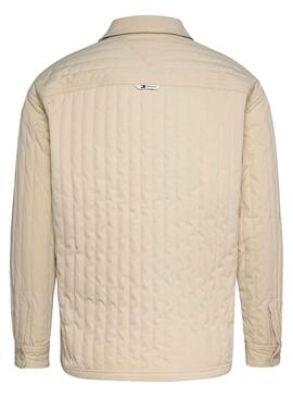 Surchemise Tommy Jeans Quilted Beige Homme