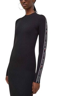 Robe Tommy Jeans Taping Noire pour Femme