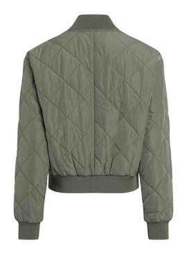 Bomber Calvin Klein Jeans Quilted Vert pour Femme