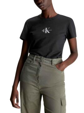 T-Shirt Calvin Klein Jeans Jumpsuitlogo Slim Noire