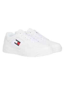 Baskets Tommy Jeans Leather Blanc Homme