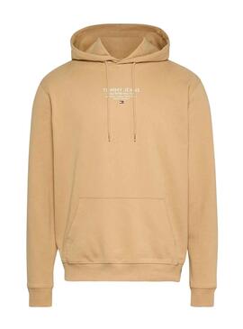 Sweat Tommy Jeans Graphic Beige Homme