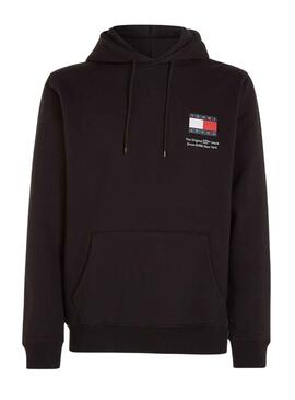 Sweat Tommy Jeans Essential Flag Hood Noire