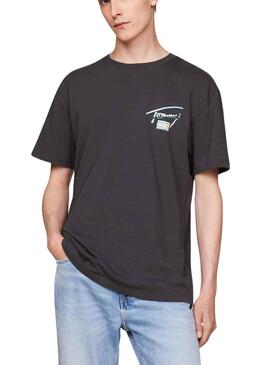 T-Shirt Tommy Jeans Metallique Noire pour Homme