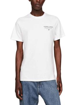 T-Shirt Tommy Jeans Graphic Slim Blanc Homme