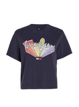 T-Shirt Tommy Jeans Rainarc Flag Bleu Marine Femme