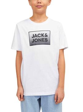 T-Shirt Jack & Jones Acier Blanc pour Garçon