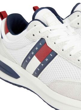 Baskets Tommy Jeans Runner Blanc pour Homme