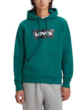 Sweat Levis Hoodie Basic Vert pour Homme