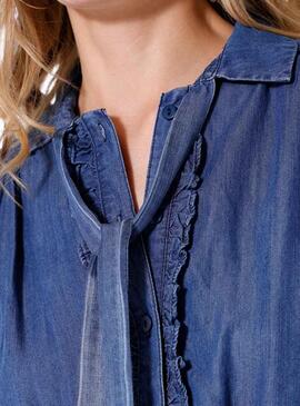 Blouse Naf Naf Denim pour Femme
