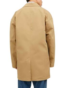 Trench-coat Jack & Jones Creuser Mac Beige Homme