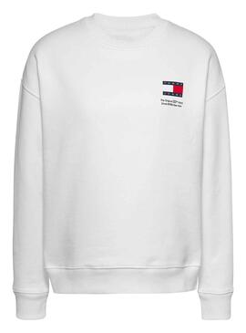 Sweat Tommy Jeans Boxy Graphic Blanc Femme