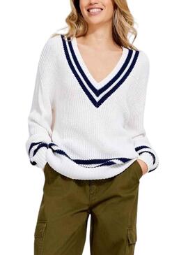 Pull Only Ruth Loose Blanc pour Femme