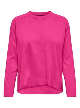 Pull Only Sunny Loose Rose pour Femme