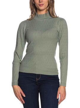 Pull Only Willa Vert pour Femme