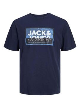 T-Shirt Jack & Jones Logan Bleu Marine pour Garçon
