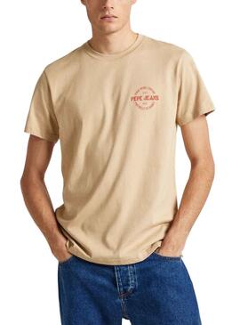 T-Shirt Pepe Jeans Craig Marron pour Homme