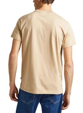 T-Shirt Pepe Jeans Craig Marron pour Homme