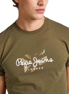 T-Shirt Pepe Jeans Compte Vert pour Homme