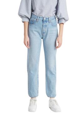 Pantalon Jeans Levi's 501 Crop Ojai Bleu Femme