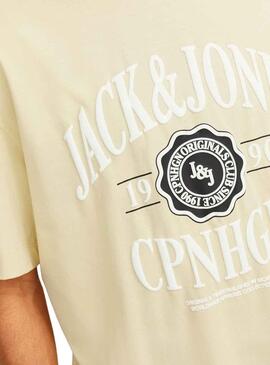 T-Shirt Jack & Jones Lucques Jaune pour Homme