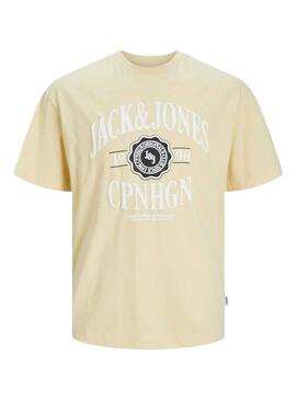 T-Shirt Jack & Jones Lucques Jaune pour Homme