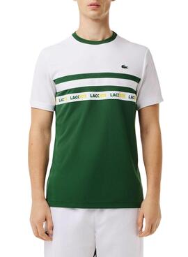 Maillot Lacoste Tennis Ultra-Dry Colorblock Vert