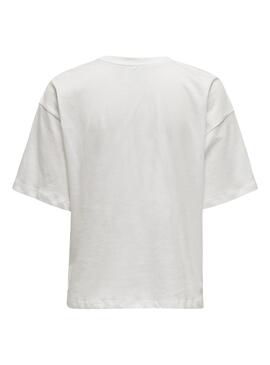 Camiseta Only Wendie Sports Blanc pour Femme