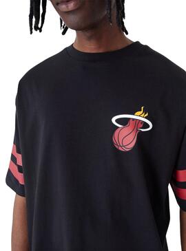 Maillot New Era Miami Heat NBA Noir Homme