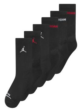 Chaussettes Jordan Legend 6 Paires Noir Pour Enfants
