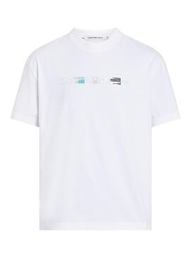 T-shirt Calvin Klein Photoprint Blanc Homme