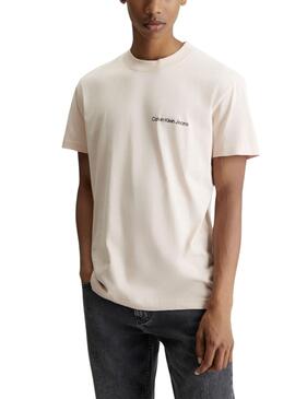 T-shirt Calvin Klein Institutional Rose Homme