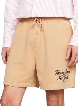 Bermuda Tommy Jeans Luxe Camel pour homme