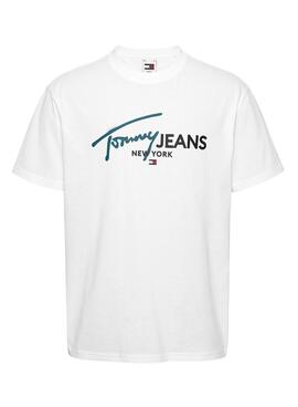 T-shirt Tommy Jeans Spray Pop Blanc pour Homme