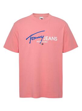 Retournez-moi juste la traduction en français de ceci : T-shirt Tommy Jeans Spray Pop Rose Pour Homme