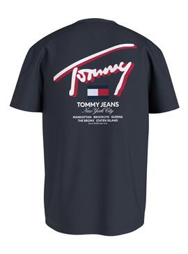 Tee-shirt Tommy Jeans 3D Marine pour Homme