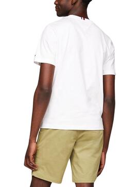 Maillot Tommy Hilfiger Label HD Blanc Homme