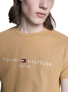 T-shirt Tommy Hilfiger Logo Kaki pour Homme